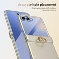thumbnail image 4 of for Samsung Galaxy Z Flip 7 Case with Hinge Protection, 360° Ring Kickstand, Front Screen Protector, Anti-Scratch Protective Hard PC Skin Friendly Phone Case Cover for Samsung Galaxy Z Flip 7, Gold, 4 of 8