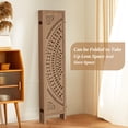 thumbnail image 5 of Aletheiawu 6 Panel Wood Carved Room Dividers and Folding Privace Screens, No Installation, Brown, 5 of 9
