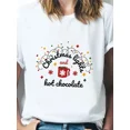 thumbnail image 1 of Ropa con estampado de Feliz Navidad de Año Nuevo para mujer, camisetas de estilo informal con estampado de ciervo de Navidad lindo, moda, 1 of 5