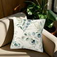 thumbnail image 4 of Sage Green Eucalyptus Pillow Covers 18x18" – Watercolor Leaf Print Throw Pillow Cases for Sofa, Bed & Outdoor – Modern Floral Cushion Covers for Living Room & Patio Decor – Durable & Washable, 4 of 7