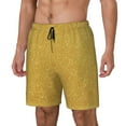 thumbnail image 2 of Gaeub Gold Shiny Mens Swim Trunks Stretch Beach Shorts Quick Dry for Men Swim Shorts Swimwear with Pockets- X-Large, 2 of 9