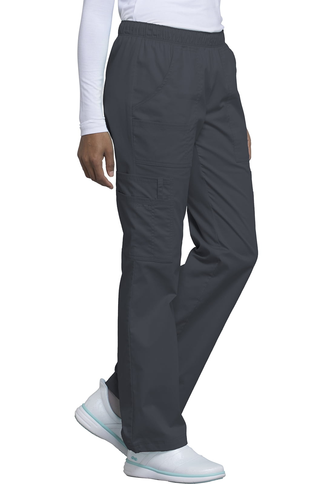 Cherokee Workwear Core Stretch Women's Scrubs Pant Mid Rise Pull-On Cargo  4005 
