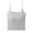 Grey Tank Tops, variant on Women Tank Tops Elegant Solid Color O-Neck Camisole Built In Cups Seamless Back Design Lightweight Layering Tops Summer Sleeveless Without Restrictive Padding Vacation Female Camis