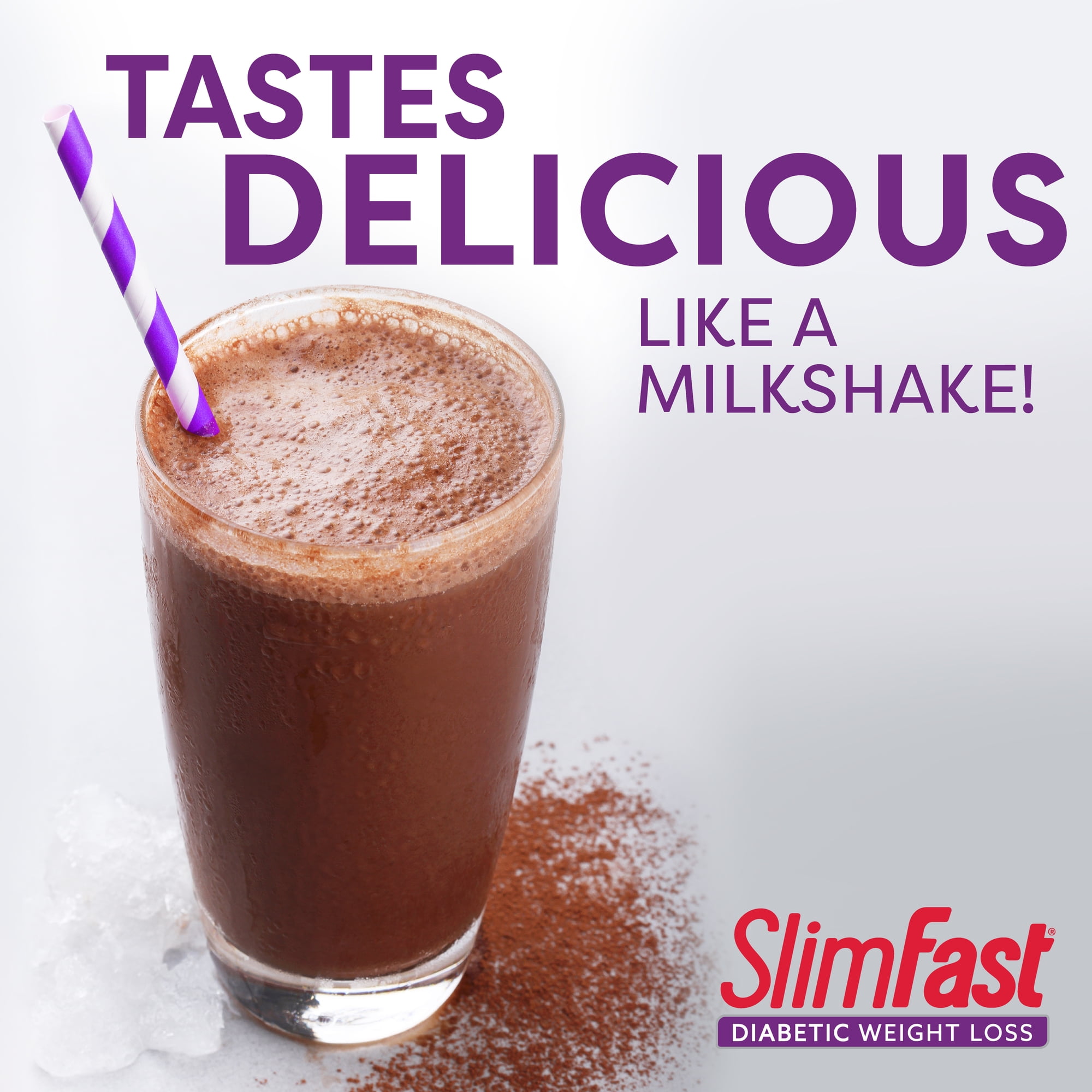 Slimfast Diabetic Meal Replacement Shake Mix Chocolate Milkshake 12 8 Oz 14 Servings Walmart Com Walmart Com