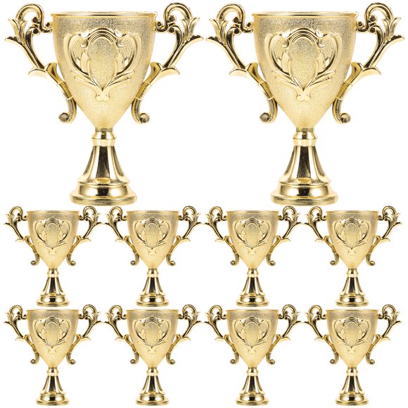 10 piezas de delicados trofeos de competición, trofeos de actividades de la empresa, trofeos elegantes, trofeos de premios de escritorio