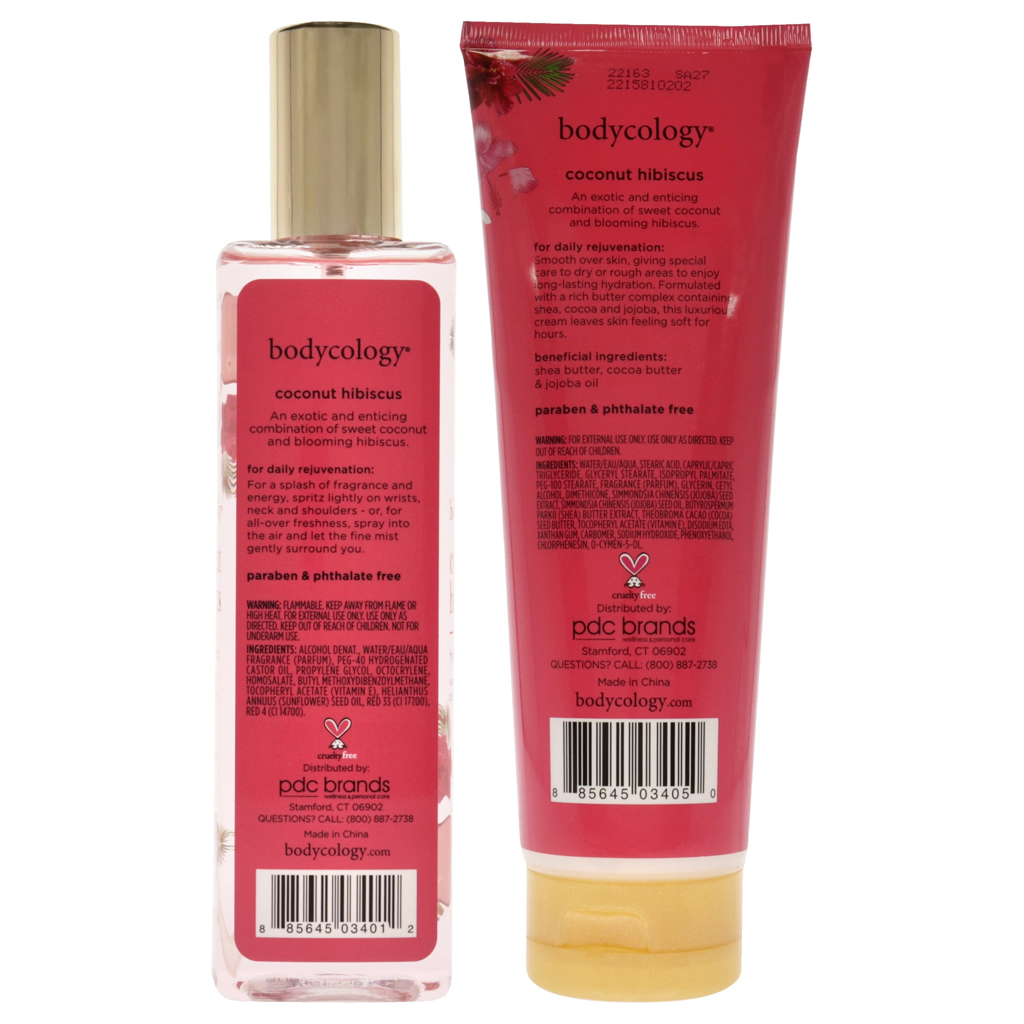 Bodycology Coconut Hibiscus Kit , 2 Pc Kit 8oz Body Cream, 8oz