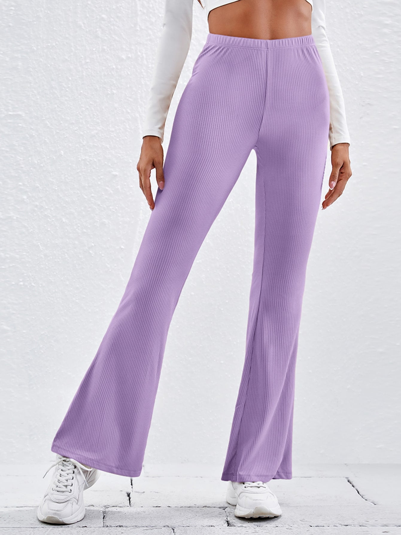 Women's Flare Leg Rib knit Pants 2022 M 