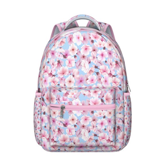 "Sunflower Patchwork Floral Backpack - Unique School Backpack for Creative Teens, Handmade-Inspired Flowers Design, Roomy College Essential with Charm Hook"