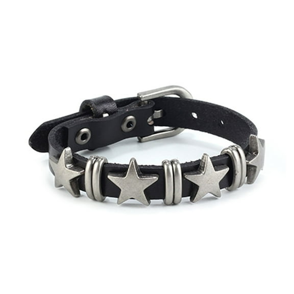 UNTERING Bracelet Vintage Star Leather Watchband Bracelet for Women Sweet Cool Charm Fashion Adjustable Bracelet Halloween Jewelry