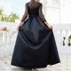 thumbnail image 4 of Vestido de cóctel largo de fiesta de manga larga con abertura de lentejuelas sólidas de media manga con cuello en V Sexy para mujer a la moda Fridja  qw590, 4 of 9