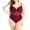 Red, variant on RUTAYY Women Plus Size Solid Color Swimwear With High Elastic Nylon Material Adjustable Shoulder Straps And Underwire Cups Points Seaside Swim Wear
