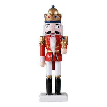 

Kzxbty Wooden Nutcracker Adorn Wood King Ornament Lovely Home Decor Toy