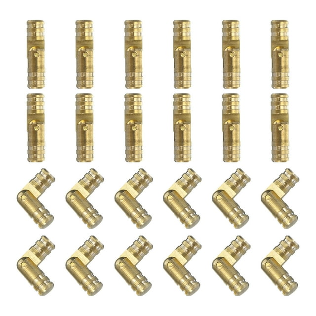 Bisagras de barril de latón invisibles, paquete de 24, bisagras ocultas cilíndricas de latón de 5x19mm