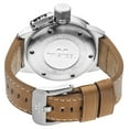 thumbnail image 4 of Mens XXL Stainless Steel Case Canteen Brown Leather Beige Dial Silver Watch - CS12, 4 of 5