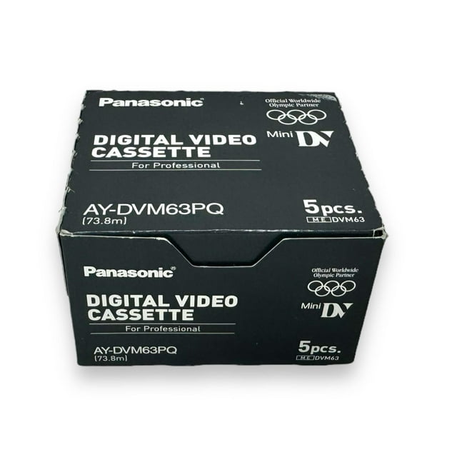Paquete de casetes DV Panasonic AY-DVM63PQ, 5 cintas, 63 min