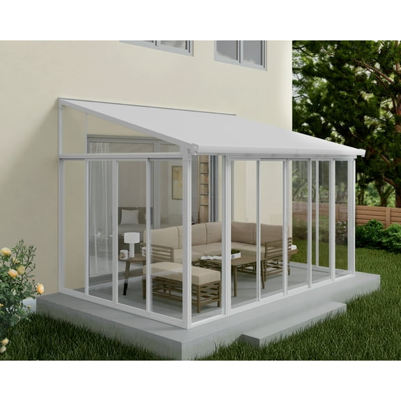 Palram - Canopia SanRemo 10' x 14' Patio Enclosure - White