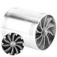 thumbnail image 1 of Turbonador de entrada de aire para coche, turbina de doble ventilador, supercargador, ahorro de combustible de Gas, Turbo plateado, 1 of 7