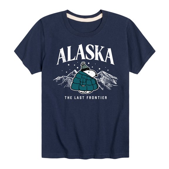 Peanuts - Snoopy Alaska Last Frontier - Toddler And Youth Short Sleeve Graphic T-Shirt