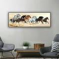 Modern Canvas Painting Six Running Horses Poster Prints Art Wall