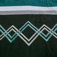 thumbnail image 4 of Chezmoi Collection Jaxson Bed in a Bag Full Size 7-Piece Comforter Set with Sheets Modern Pleated Stripe Embroidered Teal/Black/Gray Zigzag Lightweight All Season Bedding, 4 of 9
