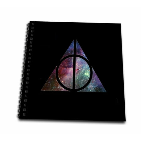3dRose GALAXY DEATHLY HALLOWS - Mini Notepad, 4 by 4-inch