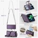thumbnail image 3 of funda para iPhone 13 Pro, Funda para teléfono tipo Billetera Cruzada con Soporte de Bloqueo RFID, Ranuras para Tarjetas de Carga Inalámbrica Anticaídas, Bandolera de Cuero PU, Correa Ajustable, 3 of 9