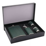 Hip Flask Set Stainless Steel Flask of Gifts for Men 260ML Bar Party Camping Barbecue Portable Pocket Flask Green