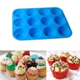 thumbnail image 1 of LSLJS 12 Cavity Silicone Soap Cookies Cupcake Bakeware Pan Tray Mould, Home Accessories, 1 of 3