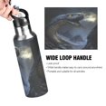 thumbnail image 4 of 600ml Vacuum Insulated Sports Water Bottle with Foldable Straw Stainless Steel Portable Thermos Cup Giant Snake, 4 of 7