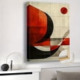 thumbnail image 6 of 1pc Geometric Red and Black Minimalist Framed Canvas Art – Modern Abstract Wall Decor for Home, Office, Bars, Cafes & Bedrooms – Stylish Wooden Frame with Textured Brushstroke Design, Wall Art Decor, 6 of 8