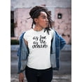 thumbnail image 2 of As Free As The Ocean Quote Art T-Shirt Women -Image by Shutterstock, Female x-Large, 2 of 4