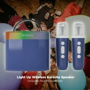 Aiwa Light up Wireless Karaoke Speaker, Rockstar Blue, AI6029-RBLU