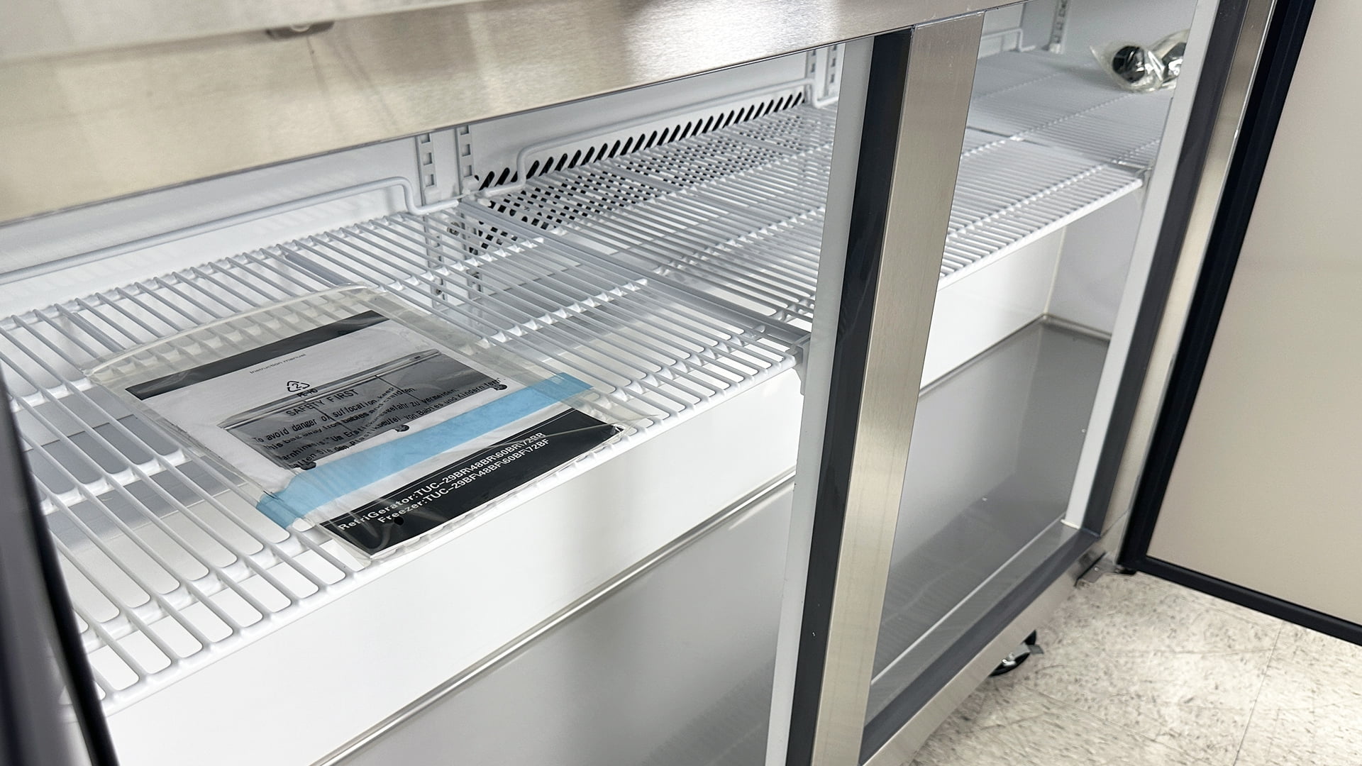 Cooler Depot 72 In. 16.6 Cu.ft Stainless Steel Undercounter Freezer TUC72F, NSF Certified