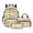Beige-Dinosaur Palm Tree, variant on Kuiaobaty Musical Note Print Backpack Set with Lunch Bag for Kids Plaid Print Backpack and Pencil Case with Zipper Reusable Insulated Lunch Box and Pencil Pouch for School Camping