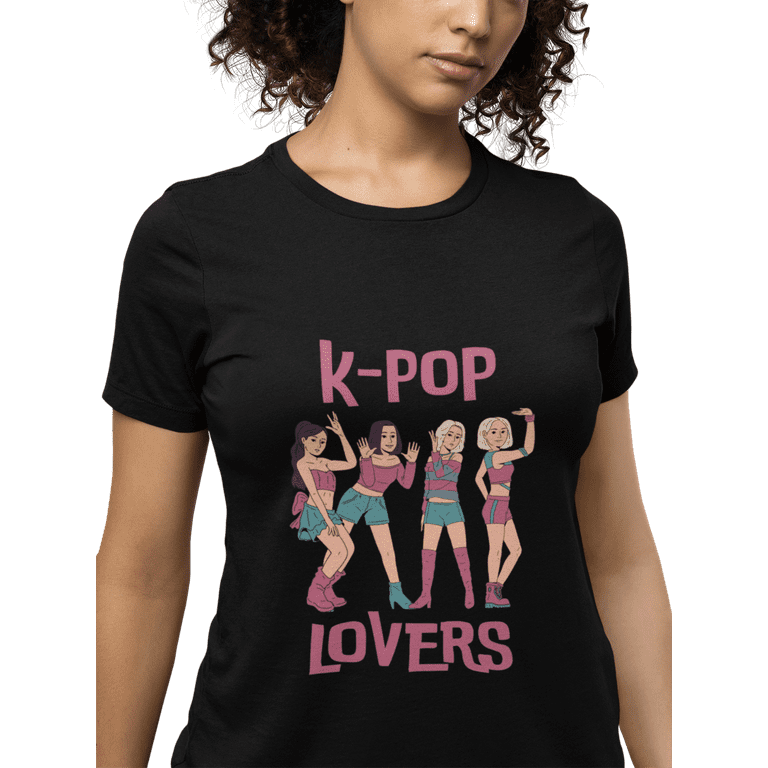 kiMaran Colorful Cute Lovers Girl Group T-Shirt Unisex Short Sleeve Tee (Black XL) - Walmart.com