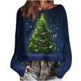 thumbnail image 1 of Birdeem Chandail de Noël pour Femmes, Col Rond Manches Longues, Mode Automne 2026, Crochet, Vêtements d'Automne pour Femmes, 1 of 8