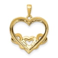 thumbnail image 3 of 10k Yellow Gold Claddagh Heart Pendant Necklace for Women with Diamond Cut Accents, Celtic Irish Symbol Jewelry Representing Love, Loyalty, and Friendship, 3 of 6
