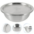 thumbnail image 2 of 1 Set Stainless Steel Mixing Bowl Large Mixing Bowl Kitchen Stainless Steel Soup Bowl with Lid, 2 of 8