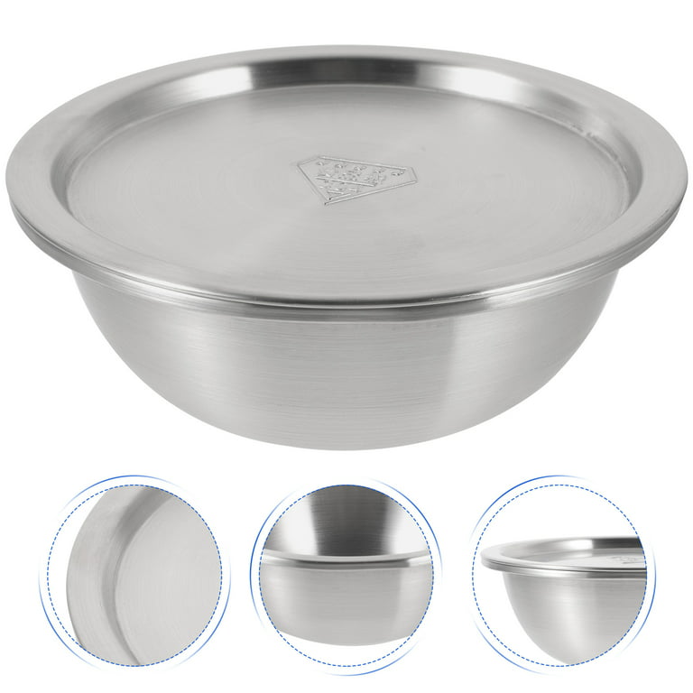 YIHONG Stainless Steel Mixing Bowls Set, 7 Pcs Metal Bowls with Lids for  Kitchen, 0.7-4.5 Quarts, White