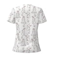 thumbnail image 4 of Naloa Bunny And Bird Print T-Shirts Short Sleeve V Neck Tees for Women Fashion Tops Trendy Lightweight Soft Casual Summer Outfits Clothes, 4 of 5