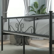 Platform Metal Bed Frame Foundation Headboard Furniture Bedroom Full Size