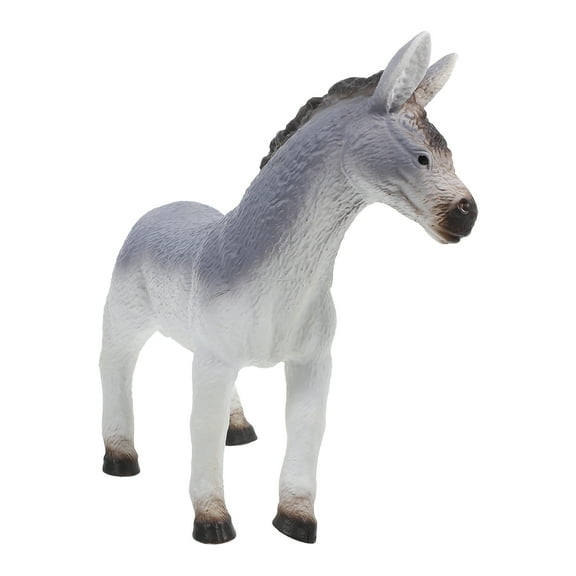 Niceauty Realistic Grey Donkey Statue for Decor Made of Safe Polyethylene and Cotton Ideal for Nursery and Garden 10.5 inches