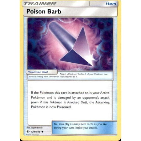 Pokemon Sun & Moon Base Set Poison Barb #124