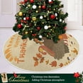 thumbnail image 6 of FMSHPON Thanksgiving Turkey Autumn Leaves Xmas Christmas Tree Skirt Stand Mat for Holiday Party Decoration Indoor Outdoor 48 inches, 6 of 6