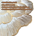 thumbnail image 4 of 56 STORE 3pcs Gold Floral Round Placemats Set of 3 - 15x15 Inch Metallic Shiny Vinyl Placemats, Reusable Dining Table Mats for Wedding, Banquet, Birthday, Party, Restaurant Decor, 4 of 9