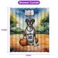 thumbnail image 5 of Happy Father's Day Boxer Playing Basketball with Best Dad Jersey Shower Curtain Boxers Dog Lover Gifts Idea Waterproof Bathroom Bathtub Curtain - 13006, 5 of 5