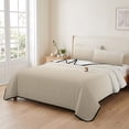 thumbnail image 2 of King Quilt Set 96''x106'', Beige Brown Ombre Lightweight Bedspread Coverlet Set with 2 Pillow Shams, Modern Abstract Art Gradient Breathable All Season Quilt Bedding for Bedroom/Guest Room, 2 of 9