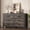 Dark Rustic, variant on Winkalon Double Dresser with 6 Drawers,Large Chest of Drawers Storage Cabinet for Bedroom Living Room,Brown