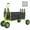 Green, variant on GDF Studio 51" Heavy Duty Collapsible Fishing Cart with Rod Holders, All-Terrain Beach Wagon for Sand, Black