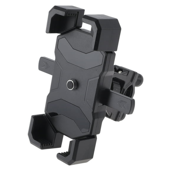 Soporte para teléfono de motocicleta Unique Bargains ABS Metal Soporte para teléfono de motocicleta para montaje en manillar, compatible con smartphones de 4.7-7.2IN color negro